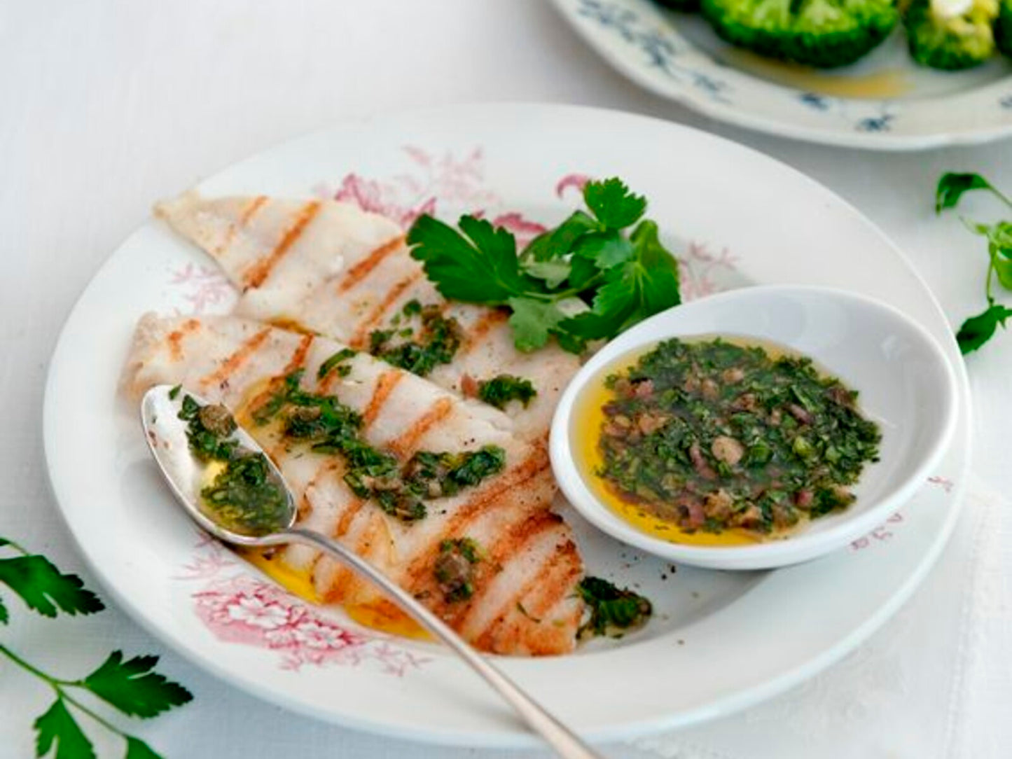 Gegrilde scharfilet met salsa verde