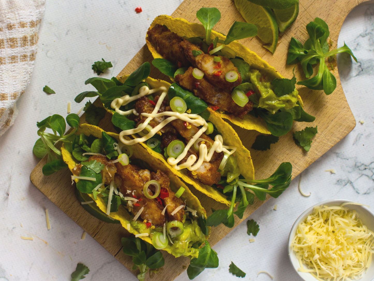 Taco’s met gemarineerde wijting
