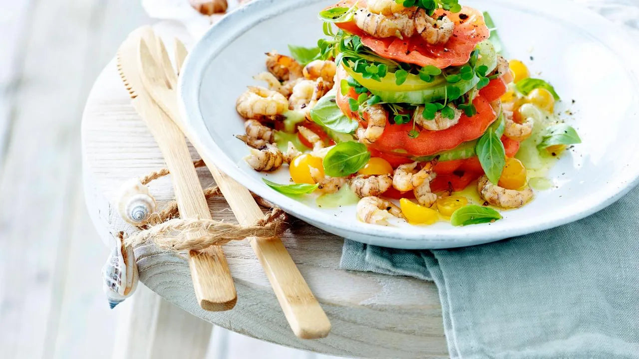 Hollandse garnalen met avocado & tomaat