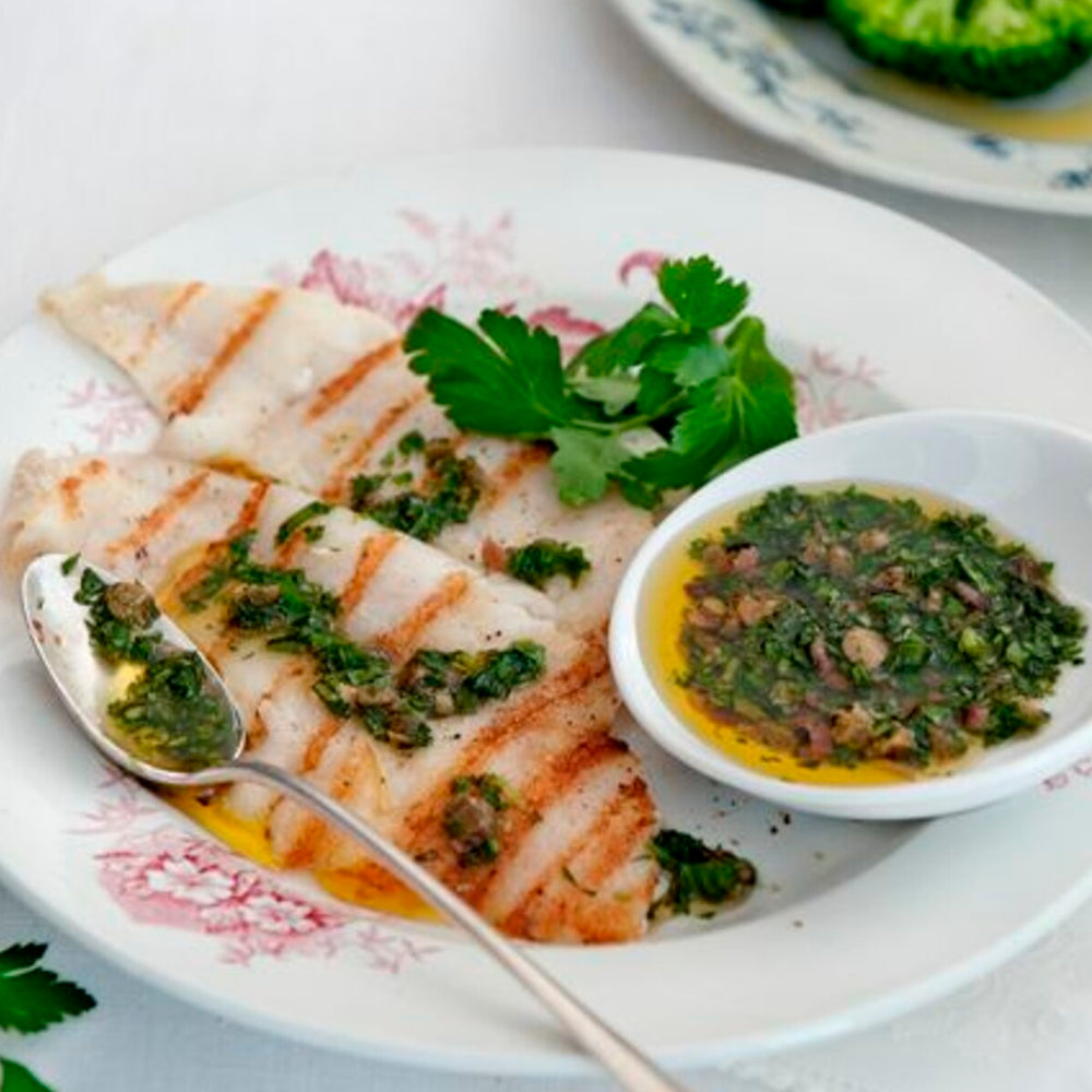 Gegrilde scharfilet met salsa verde