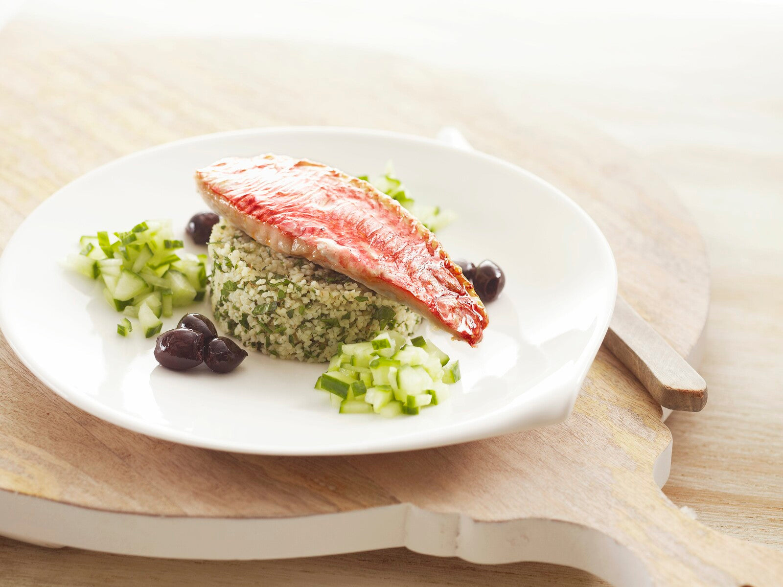 Gegrilde mul met tabouleh