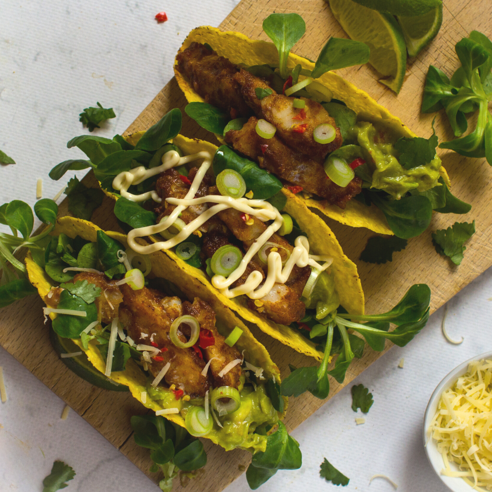 Taco’s met gemarineerde wijting