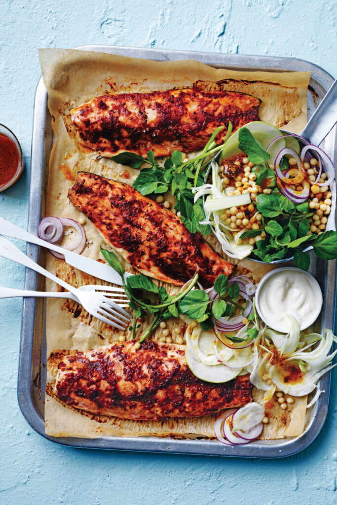 Harder of Zeebaars met harissa